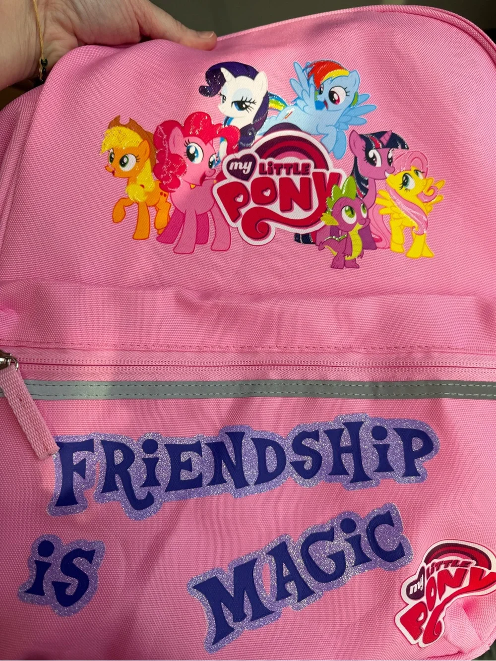 My Little Pony Pink Kids Backpack with Friendship Is Magic Graphics